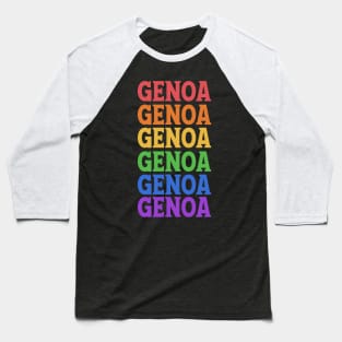 GENOA COLORFUL TEXT Baseball T-Shirt